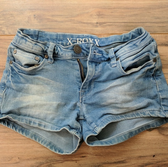 washed out jean shorts